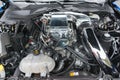 Modified Ford Mustang engine Royalty Free Stock Photo