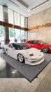 modified japanese classic super sport car Honda NSX NA1 in white colour displayed in Indonesian Modification Expo 2023
