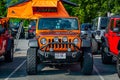 Modified Jeep Wrangler Sport JK Soft Top with Roof Top Tent