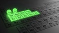 A modified periodic table featuring fictional elements like Heon Neon Hd Royalty Free Stock Photo