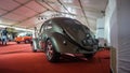 Modified Volkswagen Beetle split windows displayed at Jogja VW Festival