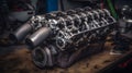 Modifying a car engine with new headers and a cold air in one generative AI