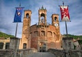 Modigliana, Forli-Cesena, Emilia-Romagna, Italy: the ancient building called La Tribuna with the city gate
