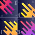 Modish Style Abstractions in Color: Vector Illustrations