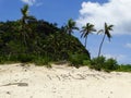 Modriki Monuriki island - famous of the movie Cast Away with Tom Hanks Royalty Free Stock Photo
