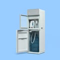 Modrn open water cooler machine perspective left view 3d render Royalty Free Stock Photo