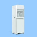 Modrn water cooler machine perspective view 3d Royalty Free Stock Photo