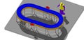 Illustration 3D Model Loop Modular Conveyor