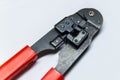Modular crimping tool on white background Royalty Free Stock Photo