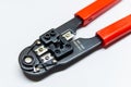 Modular crimping tool on white background Royalty Free Stock Photo