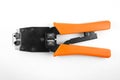 Modular crimping tool on white background Royalty Free Stock Photo
