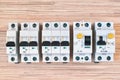 Modular electric circuit breakers, RCD and differential automatic