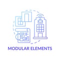 Modular elements concept icon Royalty Free Stock Photo