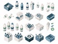 modular framework illustration for sustainable packaging recyclability map ma 9a9b Royalty Free Stock Photo