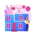 Modular home abstract concept vector illustration.