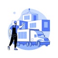 Modular home abstract concept vector illustration.