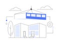 Modular home abstract concept vector illustration.