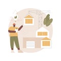 Modular home abstract concept vector illustration.