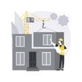 Modular home abstract concept vector illustration.