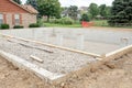 Modular Home Crawl Space Foundation with Support Beams and Aggregate Royalty Free Stock Photo