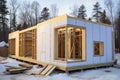 Modular house construction: composite sip panels