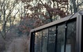 modular housing in stacked container cells. each module has a