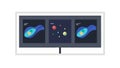 Modular Interface Display: Scientific Data and Digital Screens, vector design Generative AI Royalty Free Stock Photo