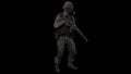 Military 3d render, male soldier 3d model