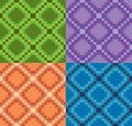 Modular pattern vector green purple orange blue