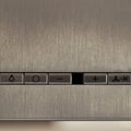 Modular stainless steel inox built-in hood above the cooker Royalty Free Stock Photo