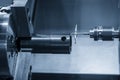 The modular touch probe checking the tube parts on CNC lathe machine