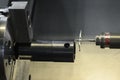 The modular touch probe checking the tube parts on CNC lathe machine