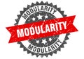 Modularity stamp. modularity grunge round sign. Royalty Free Stock Photo