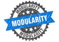 Modularity stamp. modularity grunge round sign. Royalty Free Stock Photo