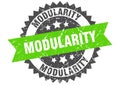 Modularity stamp. modularity grunge round sign. Royalty Free Stock Photo