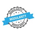 Modularity stamp illustration Royalty Free Stock Photo