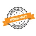 Modularity stamp illustration Royalty Free Stock Photo