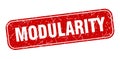 modularity stamp. modularity square grungy isolated sign. Royalty Free Stock Photo