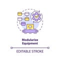 Modularize equipment concept icon Royalty Free Stock Photo