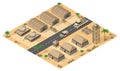 Module base camp object element for building design army armed