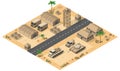 Module base camp object element for building design army armed