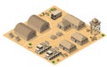 Module base camp object element for building design army armed