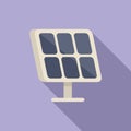 Module solar panel icon flat vector. Fixture light Royalty Free Stock Photo