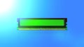 Modules of computer random access memory on a blue background. Side flashing Royalty Free Stock Photo
