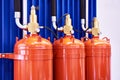 Modules for gas extinguishing Royalty Free Stock Photo