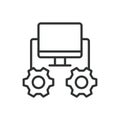 Modulus, icon in line design. Modulus, modular arithmetic, modulus operator, number system, math operations, remainder Royalty Free Stock Photo