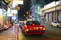 Mody Road at night in Hong Kong Royalty Free Stock Photo