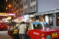 Mody Road at night in Hong Kong Royalty Free Stock Photo