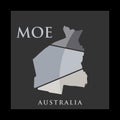 MOE City Map Geometric Simple Logo