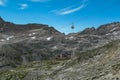 Feldseekopf - Moelltal glacier cable car with scenic view of majestic mountain peaks in remote wild High Tauern range